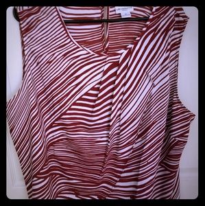 Layered striped blouse